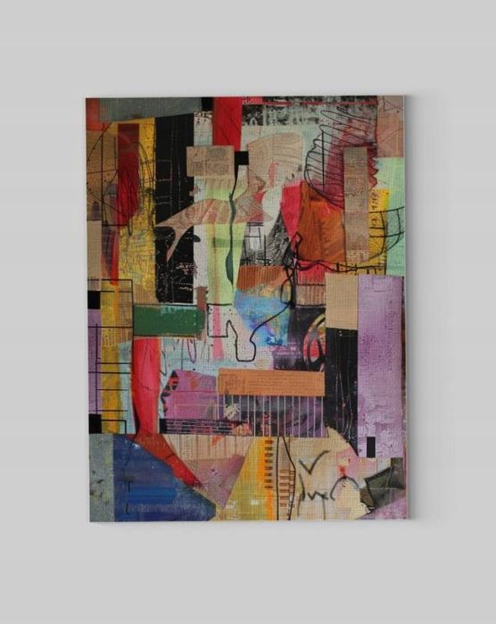 Obraz na płótnie "Abstrakcyjne Linie i Kolory" 60x80 cm