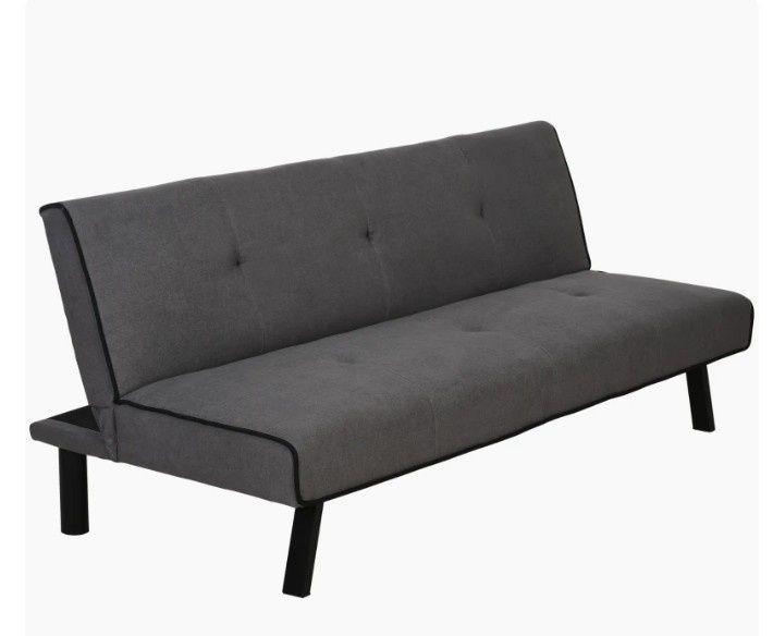 Sofá cama cinza,elegante e confortável