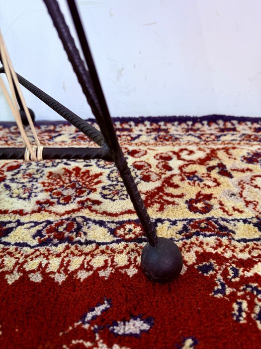 Lampa PRL stojąca podłogowa  „żuraw” proj. M. Gałecki lata 60. Vintage