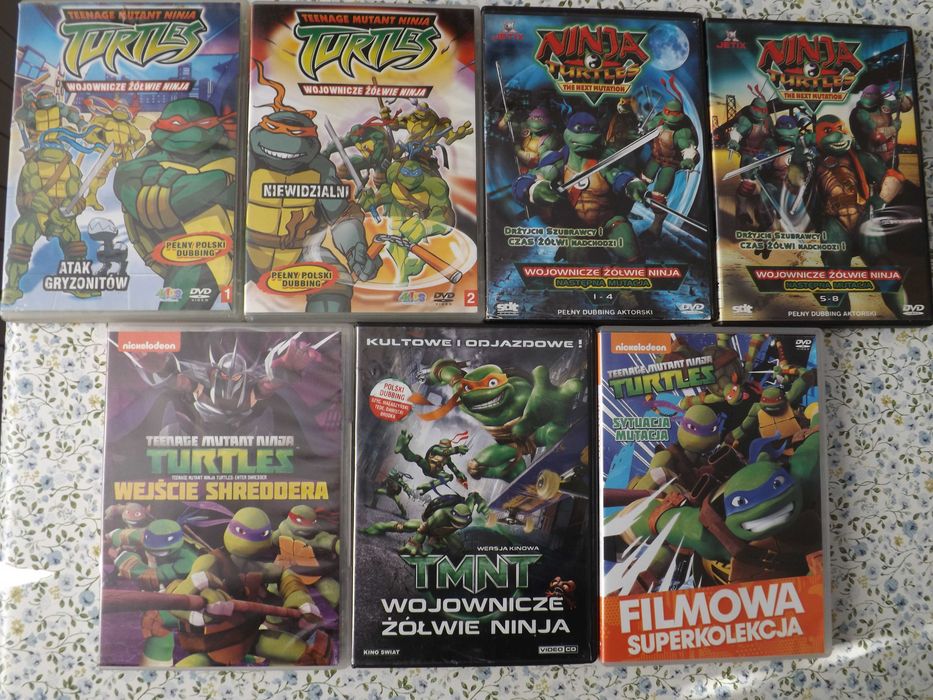 Żółwie Ninja bajki, filmy dvd vcd