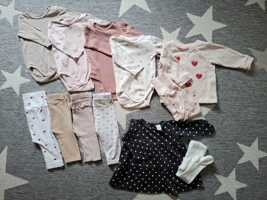 Paczka paka dziewczynka r.68  h&m