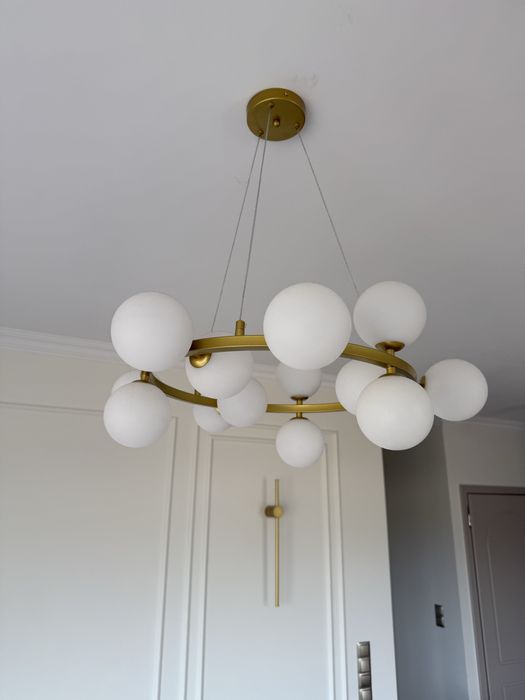 Lampa złota kulki nowa