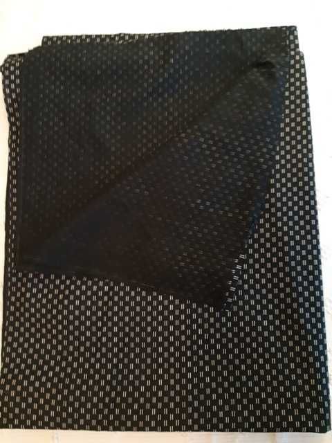 Retalho de Tecido Preto e Branco 100% Algodão