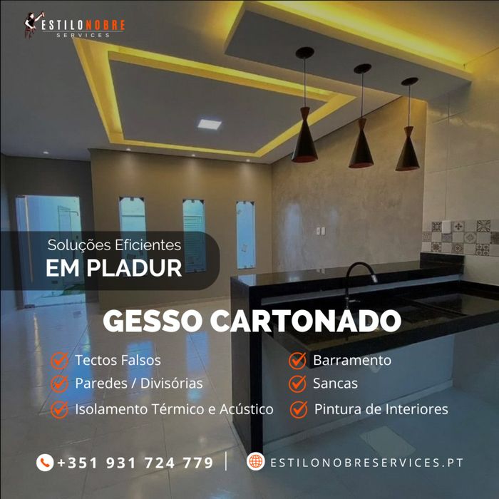 Tectos e Divisorias de Pladur | Gesso Cartonado