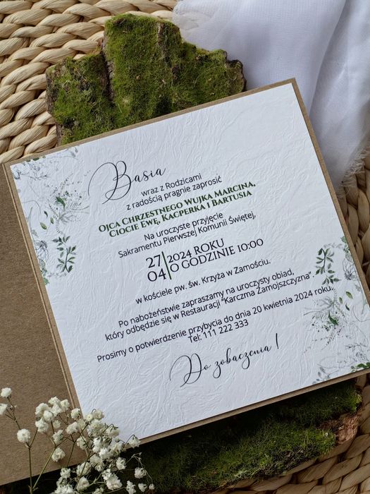 Zaproszenia na komunię