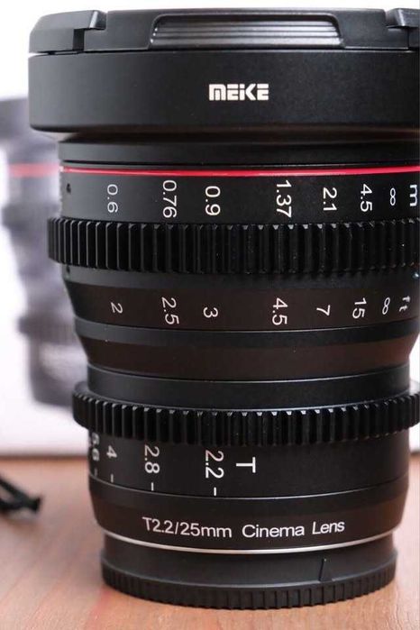 Meike 25mm T2.2 Objectiva de Cinema MF P/ Sony a6100,a6300,a6500 etc