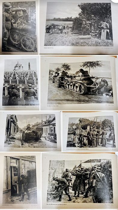 Militaria de Trincheira livro Fotográfico da  invasão França e Bélgica