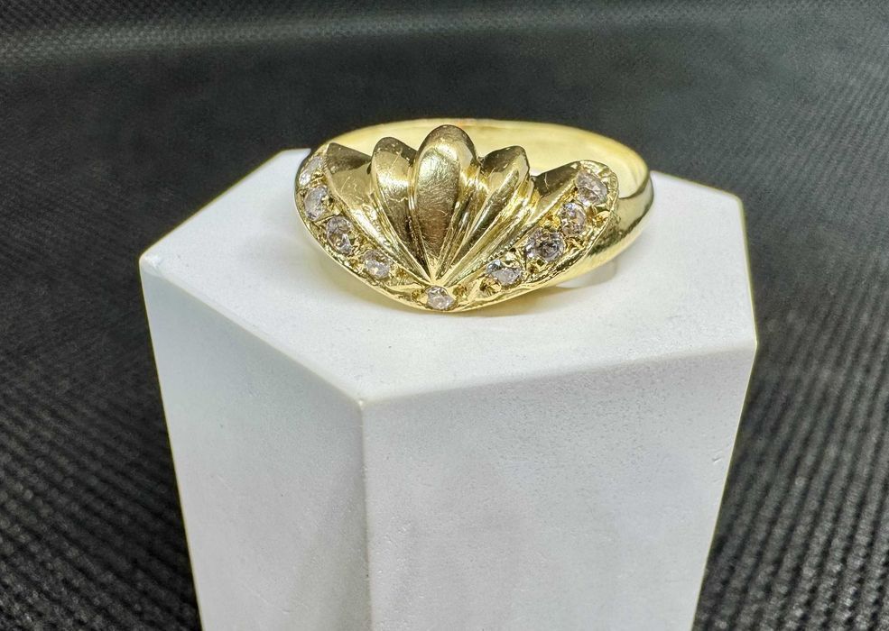 Złoty Pierścionek z cyrkoniami 14ct 583, 3,14g, rozmiar: 19