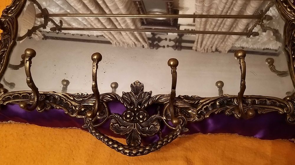 cabide ou bengaleiro com espelho vintage 2