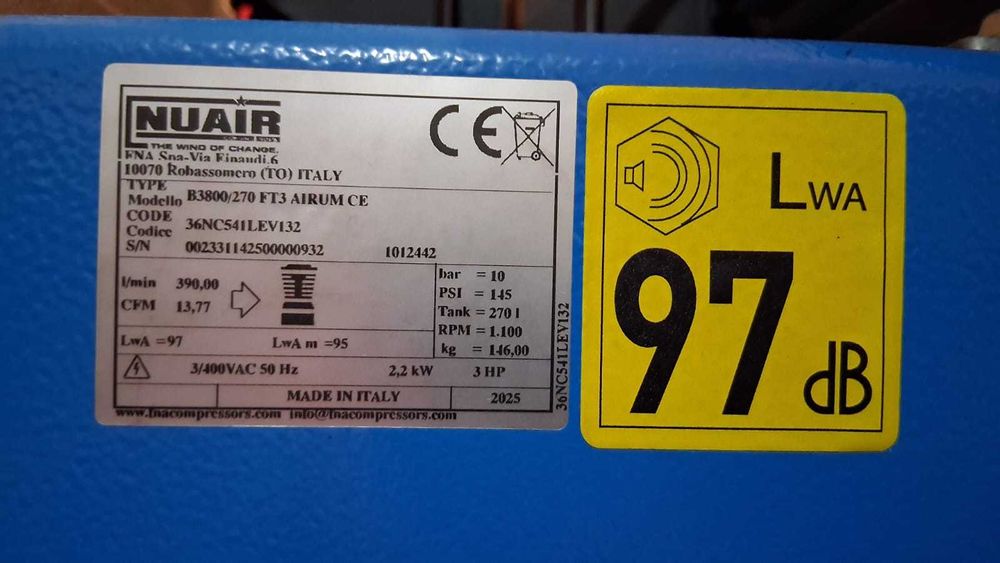 Compressor Ar 270L 3CV