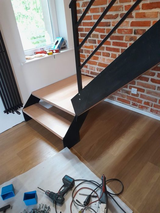 Schody metalowe  proste zabiegowe