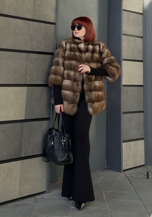 Шуба  з куниці   р.ХС-С-М  70 см  не норка , соболь