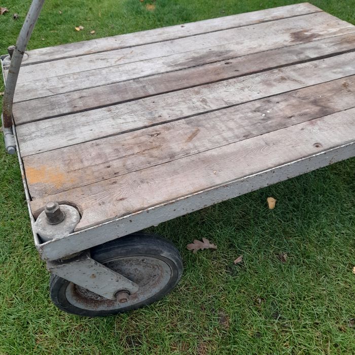 Wózek gospodarczy na 4 obracanych, bezdętkowych kołach