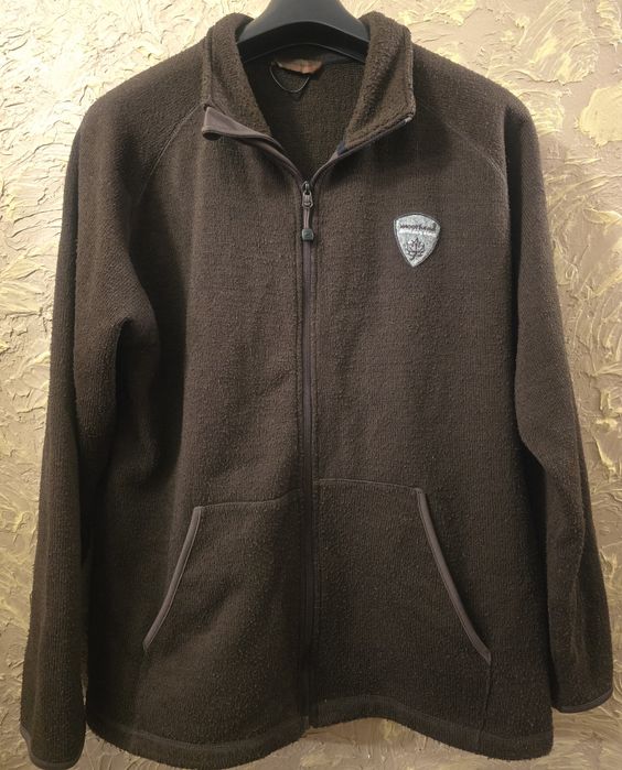 Polar myśliwski trekkingowy, brązowy zapinany na zamek. L