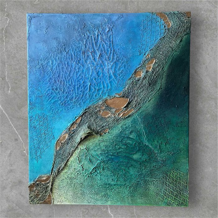 Abstrakcja 60*50 cm struktury spękania