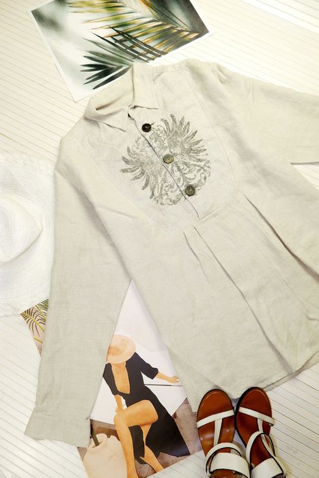 Рубашка Австрия Scheiber  piana 2XL 3XL вышиванка лён эксклюзив люкс