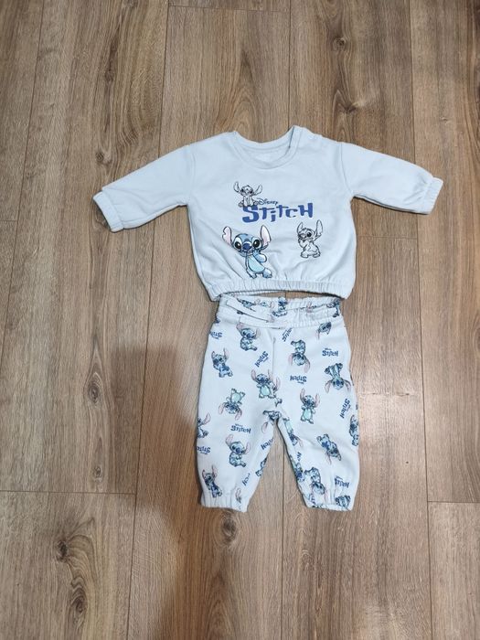 Komplet / Dres Disney Stitch – bluza + spodnie (6–9 mies., 74 cm)