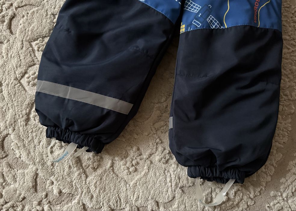 Зимовий дитячий суцільний термо комбінезон для/на хлопчика 116-122