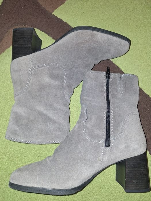 TAMARIS 40 skórka botki szare kozaczki