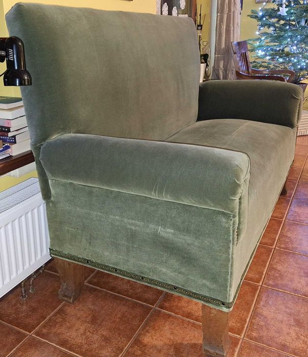 kanapa antyk zielona