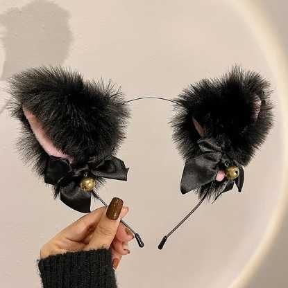 Opaska kot kocie uszka czarna uszy Nowa.