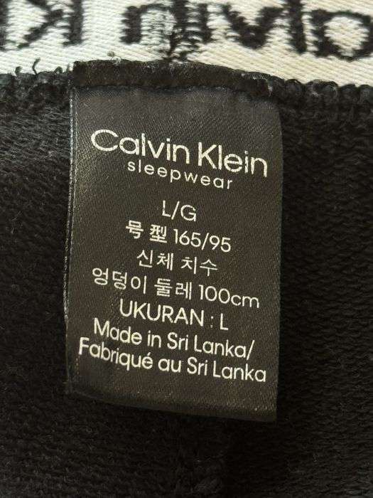 Spodnie Calvin Klein L czarne baggy dresy pidżama piżama logowane