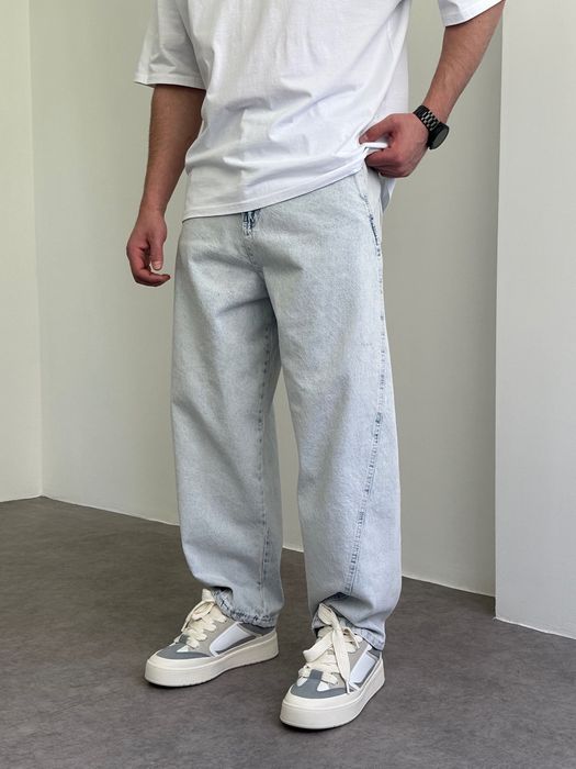 Джинси чоловічі широкі банани, balloon jeans, штани балони реп | Джинсы широкие мужские, штаны бананы, джынсы беги 90 х rap sk8 | Розмір M