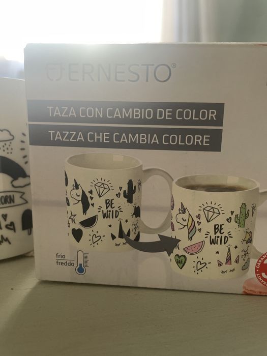 Caneca magica que muda de cor