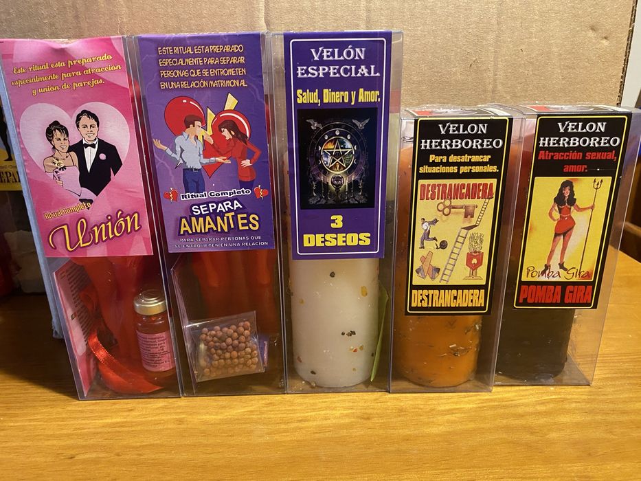 Velas completas para rituais e Velas para desejos