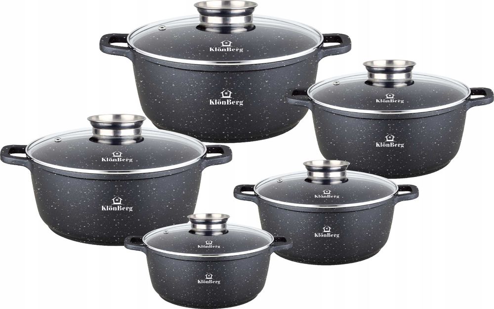 ZESTAW GARNKÓW 10 EL. KlönBerg KB4060 marmurkowe porządnne indukcja ga