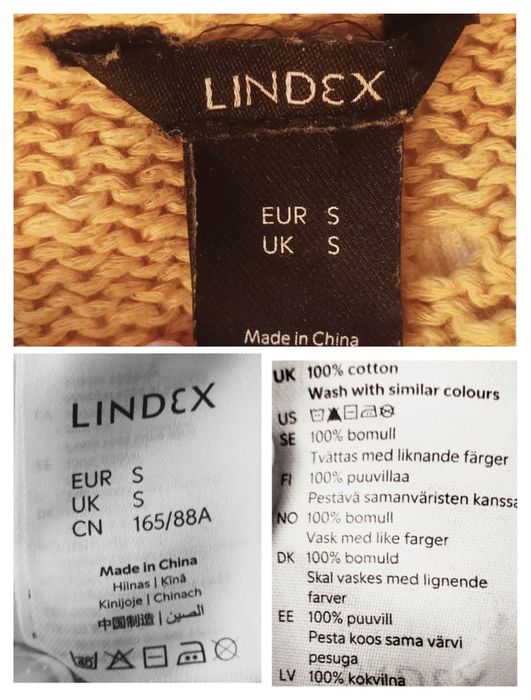 Musztardowy ciepły Sweter oversize pompony S (36) Lindex