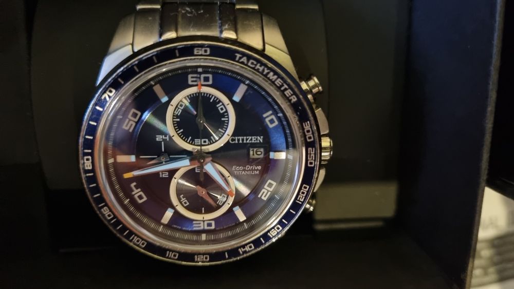Zegarek Citizen CA0345-51L tytan ecodrive szafir