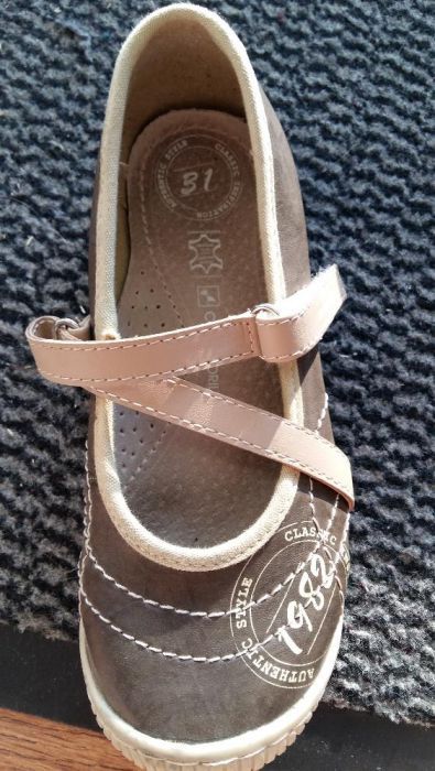 Buty pantofle Baleriny dziewczęce skórzane COCCODRILLO rozm. 31 JAK NO