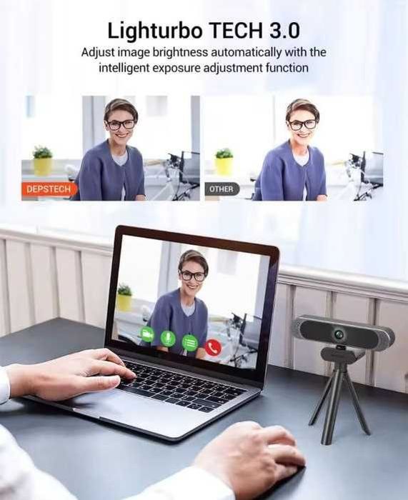 Веб камера DEPSTECH с микрофоном 4K DW49