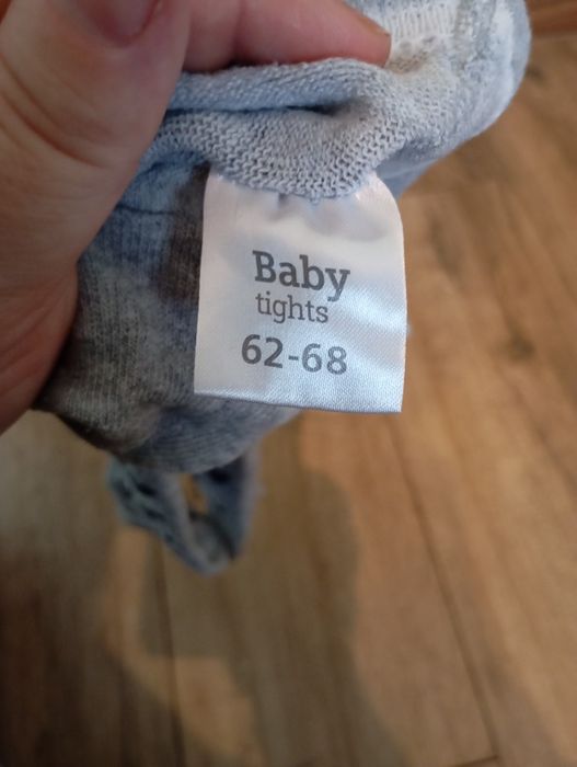 Rajstopy niemowlęce bawełniane elastyczne 62 68 w serduszka serca