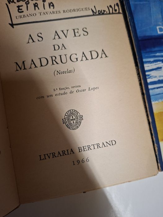 Urbano Tavares Rodrigues dois livros um primeira edição