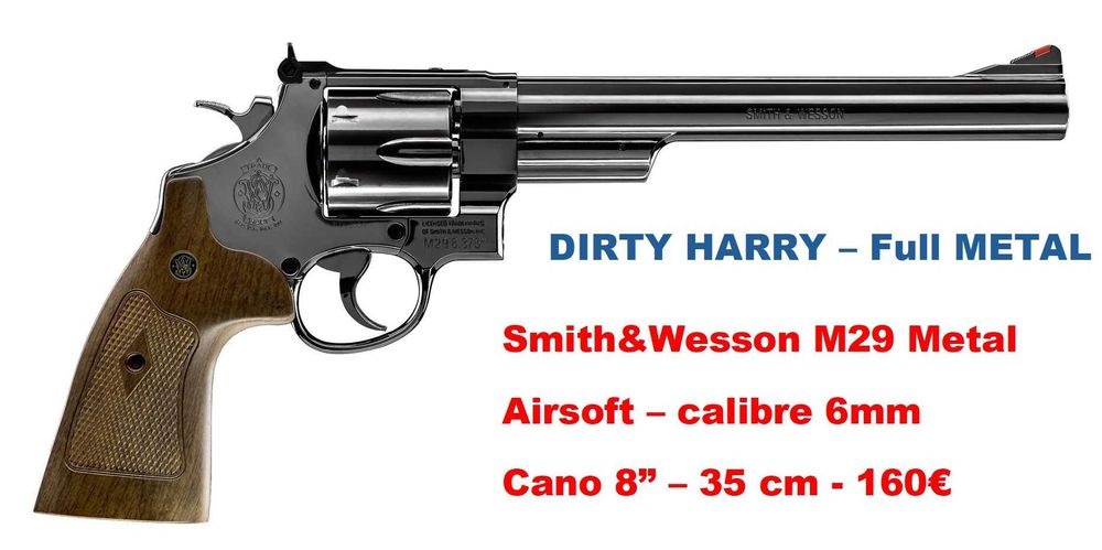 Revólver airsoft Smith & Wesson M29 + 629 + Colt Phyton 357 mola
