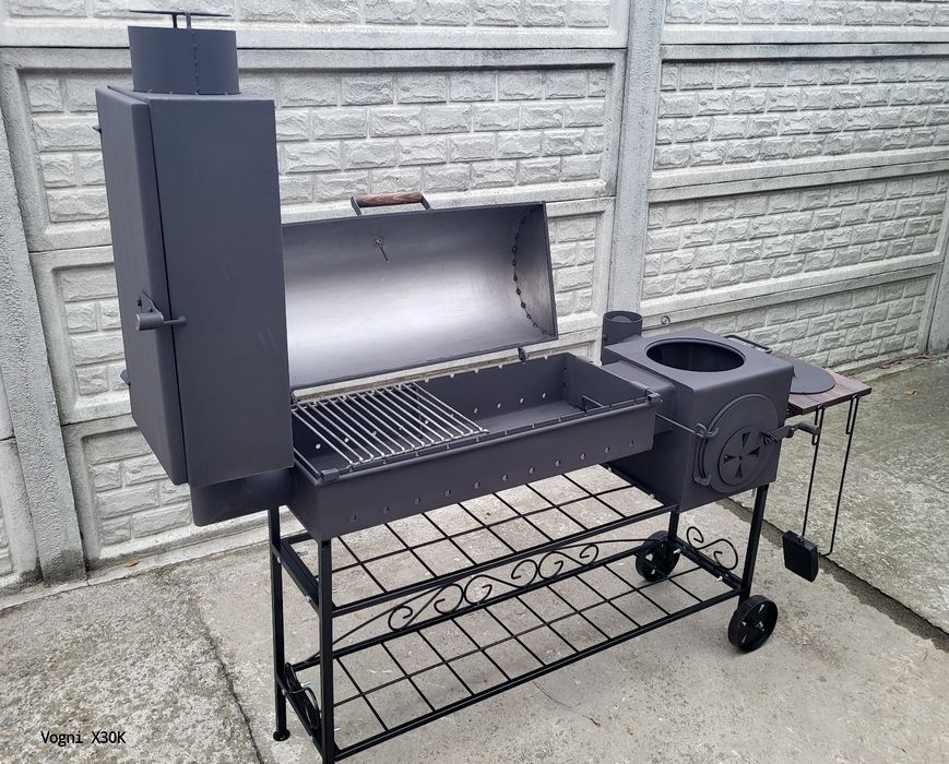 • 5мм + Двойное усиление • Мангал 4в1 с Коптильней и Печкой под Казан