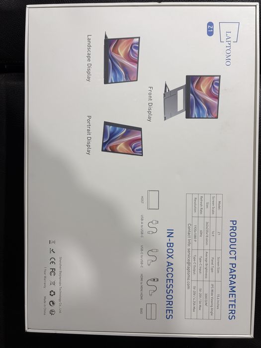 портативний монітор-розширювач екрана Laptomo Z1 (15.6" Full HD IPS)