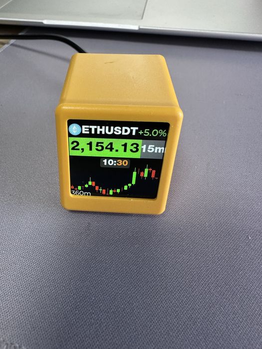 Крипто тікер дисплей GeekMagic PRO BTC ETH акції погода