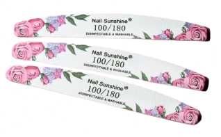 Pilniki do paznokci łódka 100/180 zestaw 10 sztuk