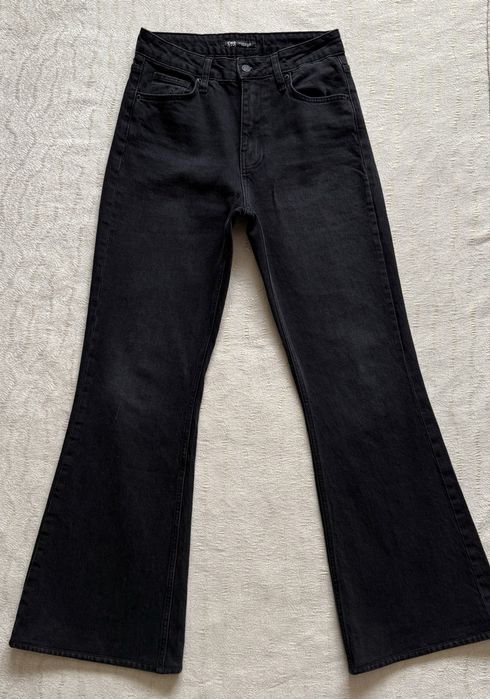 Жіночі чорні джинси кльош CRACPOT JEANS розмір 28  S-М  високa посадка Туреччина