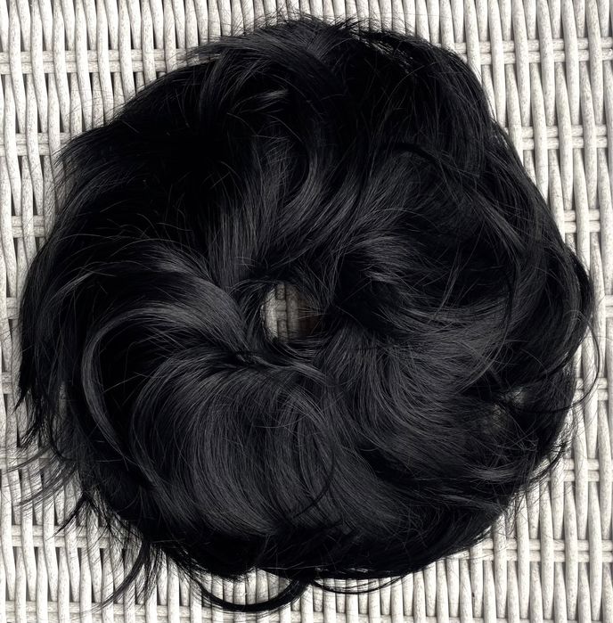 Premium Ultra włosy doczepiane, głęboka czerń, duży kok 269.