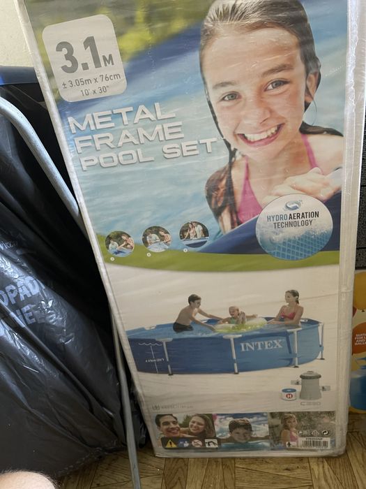 Basen stelażowy zestaw z pompą stan bdb! INTEX