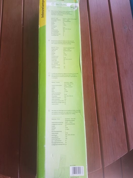 Lampa świetlówka z panelem szklanym
