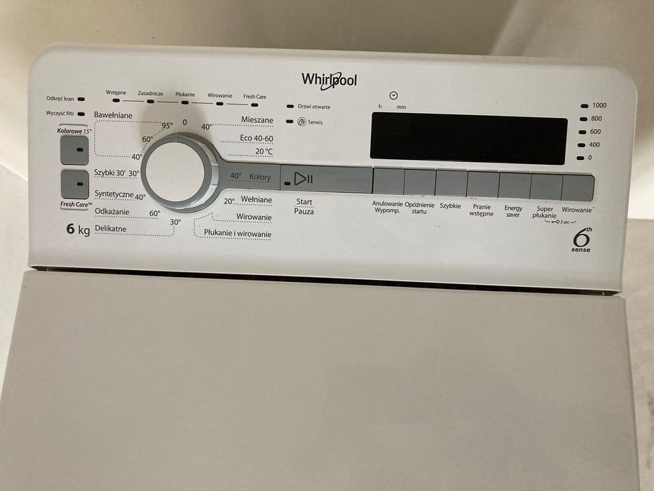 Pralka Whirlpool MTDLR 6040S PL/N 6 kg – mało używana, jak nowa