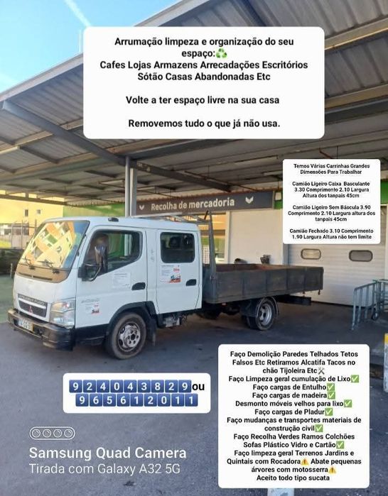 Recolhas e Limpezas Mudanças Transportes e outros serviços