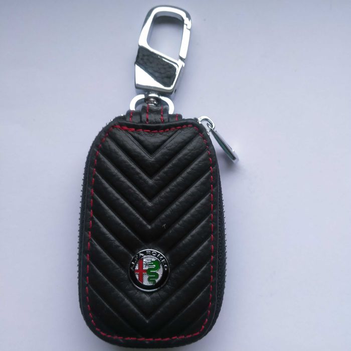 Alfa Romeo – skórzane etui na kluczyk + brelok | PREZENT