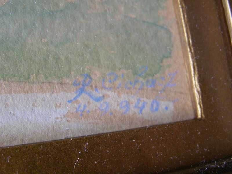Pejzaż górski - akwarela sygnowana ,1940r.
