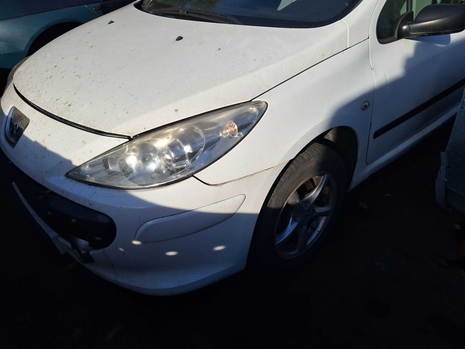 peugeot 307 lift, przód kompletny, maska, zderzak, lampy